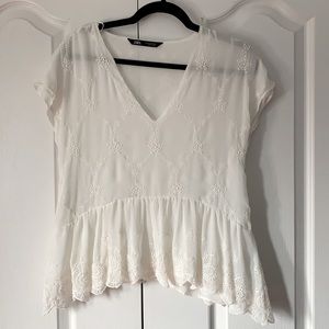 Beautiful lace detail top from Zara, size S